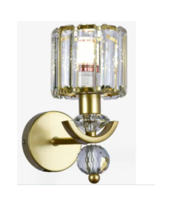 ARANDELA LED E14 - LA-005 - CRISTAL DOURADA - NITROLUX