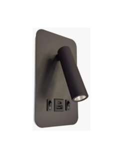 ARANDELA LED BIV - DALO - 12W 3000K - USB - PRETO - 4X2 -  ASTRALED