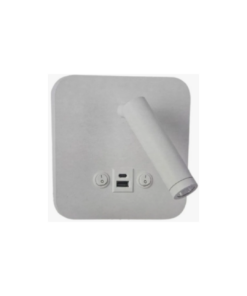ARANDELA LED BIV - DALO - 12W 3000K - USB - BRANCO - 4X4  ASTRALED
