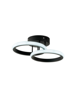 LUMINARIA SELENE BIV 18W 3 TONS - 003P - PRETA - NITROLUX